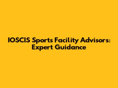 IOSCIS Sports Facility Advisors: Expert Guidance
