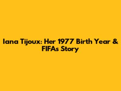 Iana Tijoux: Her 1977 Birth Year & FIFA's Story