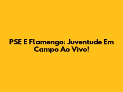 PSE E Flamengo: Juventude Em Campo Ao Vivo!